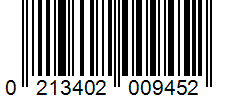 Barcode 0213402009452