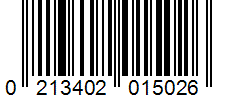 Barcode 0213402015026