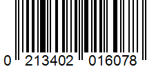 Barcode 0213402016078