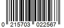 Barcode 0215703022567
