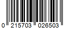 Barcode 0215703026503