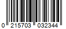 Barcode 0215703032344