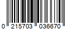 Barcode 0215703036670