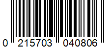 Barcode 0215703040806