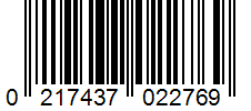 Barcode 0217437022769