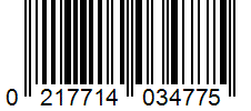 Barcode 0217714034775