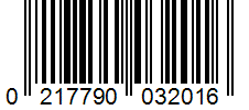 Barcode 0217790032016