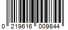 Barcode 0219616009844