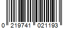 Barcode 0219741021193