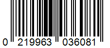 Barcode 0219963036081