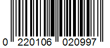 Barcode 0220106020997