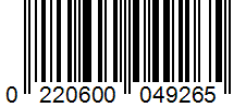 Barcode 0220600049265