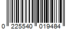 Barcode 0225540019484