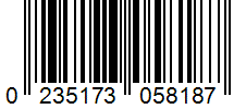 Barcode 0235173058187