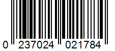 Barcode 0237024021784
