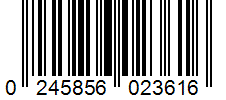 Barcode 0245856023616