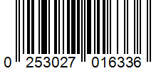 Barcode 0253027016336