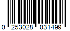 Barcode 0253028031499