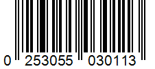 Barcode 0253055030113