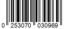 Barcode 0253070030969