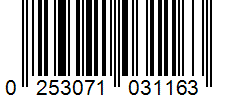 Barcode 0253071031163
