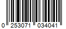 Barcode 0253071034041