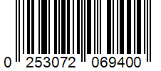 Barcode 0253072069400