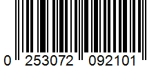 Barcode 0253072092101