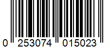 Barcode 0253074015023