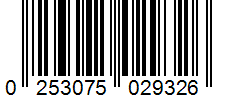Barcode 0253075029326