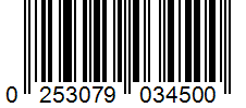 Barcode 0253079034500