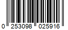 Barcode 0253098025916