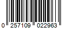 Barcode 0257109022963