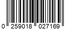 Barcode 0259018027169