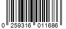 Barcode 0259316011686