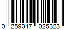 Barcode 0259317025323