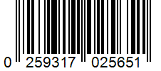 Barcode 0259317025651