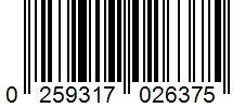 Barcode 0259317026375