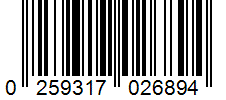 Barcode 0259317026894