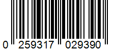 Barcode 0259317029390