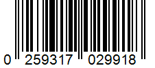 Barcode 0259317029918