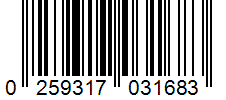 Barcode 0259317031683