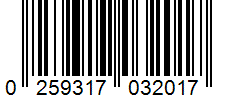 Barcode 0259317032017