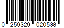 Barcode 0259329020538