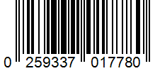 Barcode 0259337017780