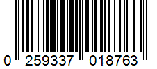 Barcode 0259337018763