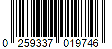 Barcode 0259337019746