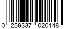 Barcode 0259337020148
