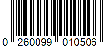 Barcode 0260099010506