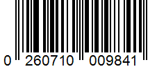 Barcode 0260710009841